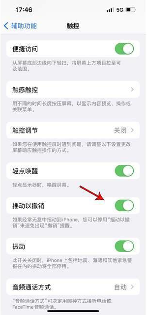 沁水苹果手机维修分享iPhone手机如何设置摇一摇删除文字 